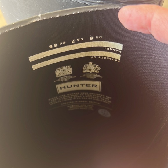 Matte Black Hunter Boots - Size 7 - Picture 2 of 12